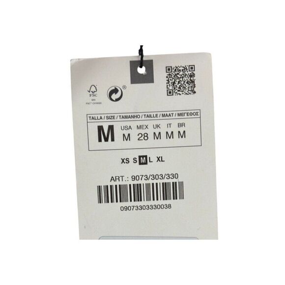 Zara Womens Shirt Midi Dress Size M Multicolor Printed Belted 9073/303 NWT - Picture 6 of 14